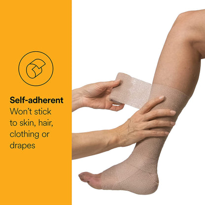 3M™ Cohesive Bandage NL 2 Inch X 2 Yard Self-Adherent Closure Tan NonSterile Standard Compression