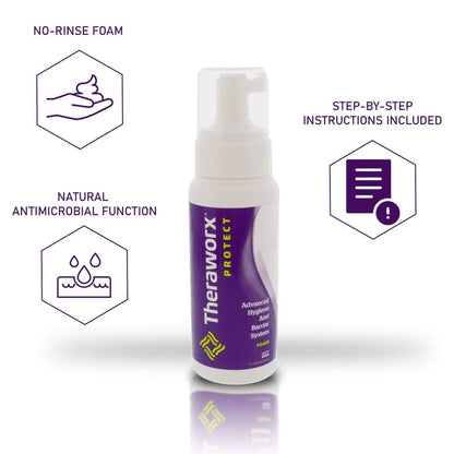 Theraworx™ Rinse-Free Foaming Body Wash 8 oz.