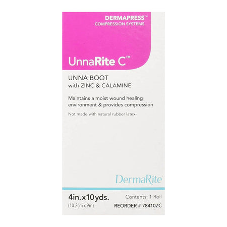 DermaRite 78410ZC UnnaRite C Unna Boot with Calamine and Zinc Oxide, 4 Inch x 10 Yard