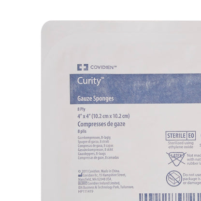 Curity™ Sterile USP Type VII Gauze Sponge, 4 x 4 Inch, 8-Ply