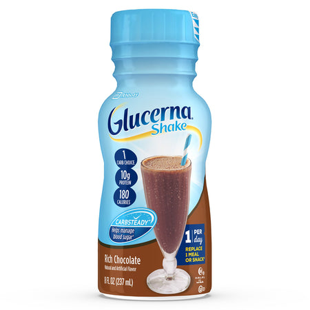 Abbott Nutrition 57804 Glucerna Original Shake, Chocolate Flavor, 8-ounce bottle