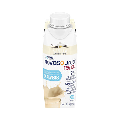 Novasource® Renal Vanilla Formula for Patients on Dialysis, 8-ounce carton