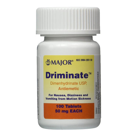Major Pharmaceuticals 904205159 Driminate Dimenhydrinate Nausea Relief