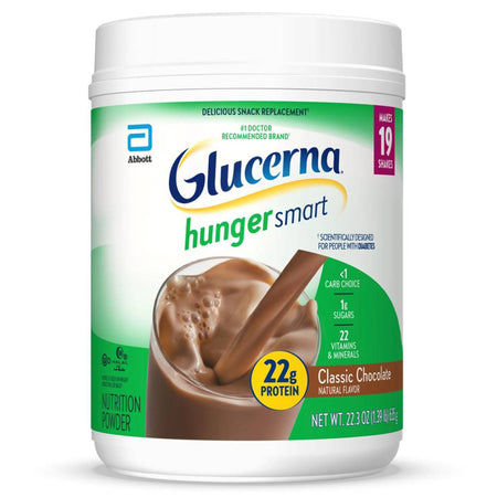 Abbott Nutrition 67769 Oral Supplement Glucerna Hunger Smart Rich Chocolate Flavor Powder 22.3 oz. Canister