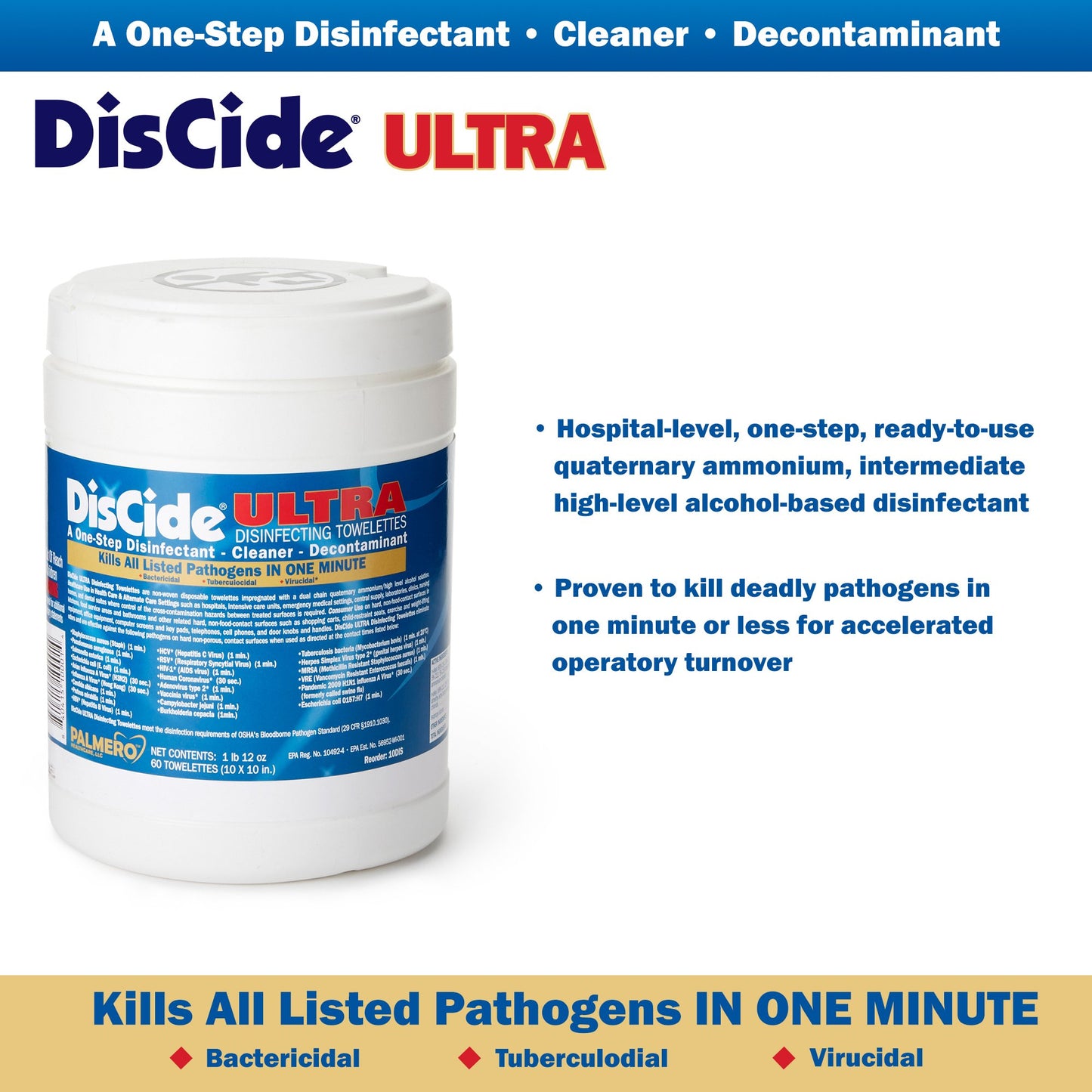 DisCide® Ultra Disinfecting Towelettes