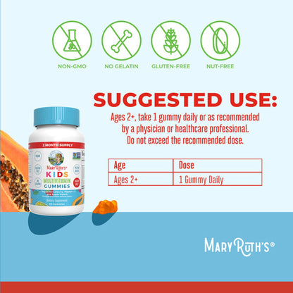 Mary Ruth's® Kids Multivitamin with Zinc and Iodine Gummies, Fruit Flavors