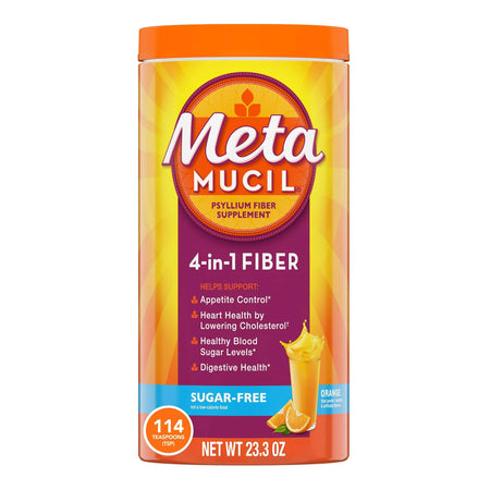 Procter & Gamble 37000002406 Metamucil Psyllium Fiber Supplement, Orange Powder