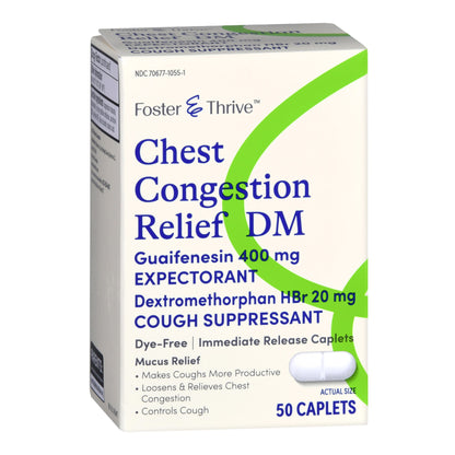 Thrive & Foster™ Chest Congestion Relief DM Guaifenesin Dextromethorphan Caplets