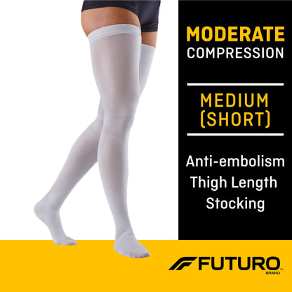 3M Futuro™ Anti-Embolism Moderate Compression Thigh-High Stockings, Medium/Short