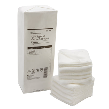 Curity USP Type VII Gauze Sponge, 4 x 4 Inch, 12-Ply by Cardinal product image
