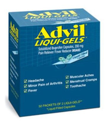 Glaxo Consumer Products 1119236 Advil Liqui-Gels Ibuprofen Pain Relief