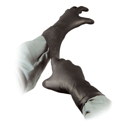 Black Talon® Nitrile Extended Cuff Length Exam Glove, Medium, Black