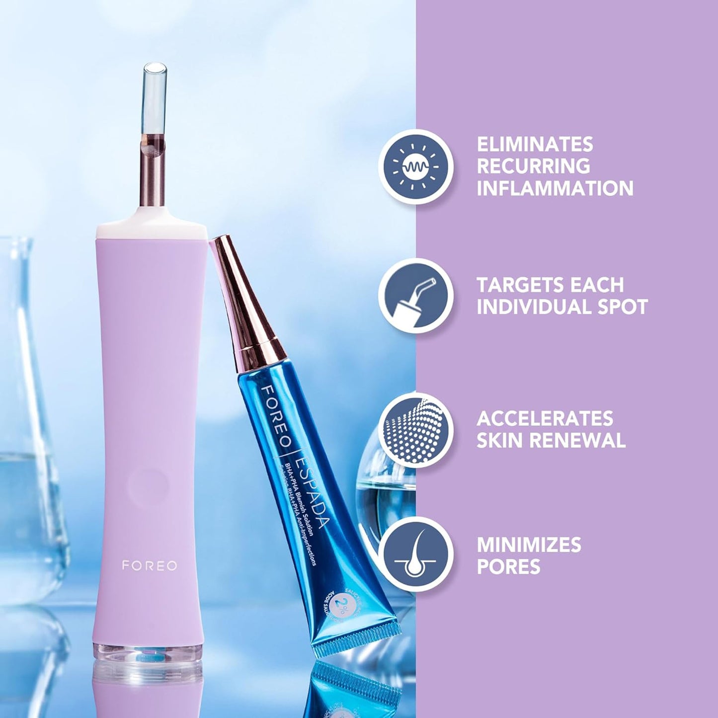 ESPADA™ 2 Plus Acne Therapy Device, Lavender