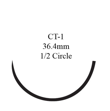 Ethicon J946H Coated Vicryl Polyglactin 910 Absorbable Suture with Needle, Taper Point Braided