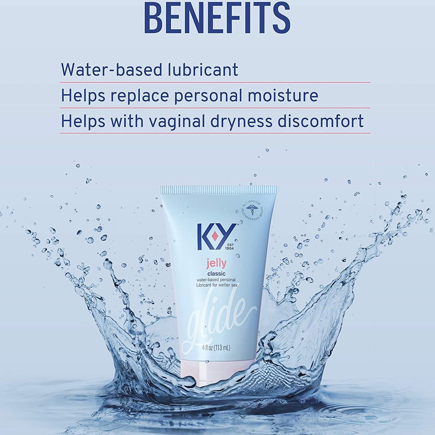 K-Y® Glide Personal Lubricant, 4-ounce Tube