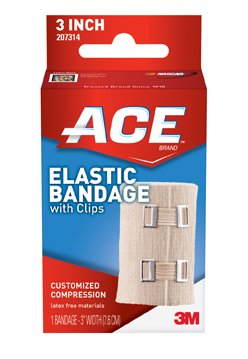3M 207314 Ace Clip Detached Closure Elastic Bandage, 3 Inch Width