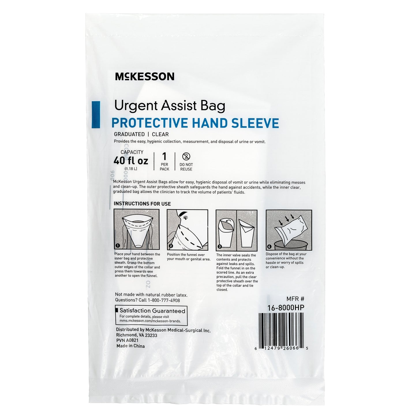 McKesson Urgent Assist Bags with Protective Hand Sleeve