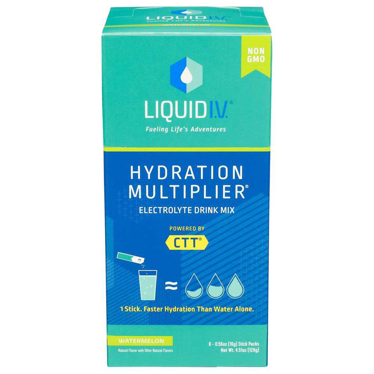 Oral Electrolyte Solution Liquid I.V.® Hydration Multiplier® Watermelon Flavor 0.56 oz.