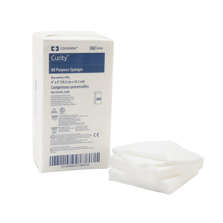 Cardinal 9024 Curity Nonwoven Sponge, 4 x 4 Inch, 4-Ply