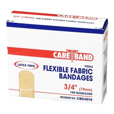 ASO Corp CBD4018-012-000 Careband Tan Fabric Adhesive Strip, 3/4 x 3 Inch