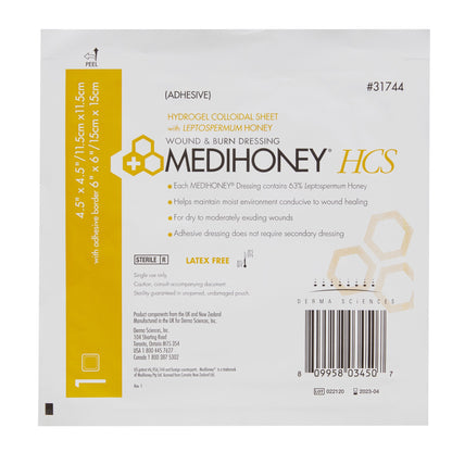 Medihoney® HCS Wound Dressing, 4½ x 4½ Inch