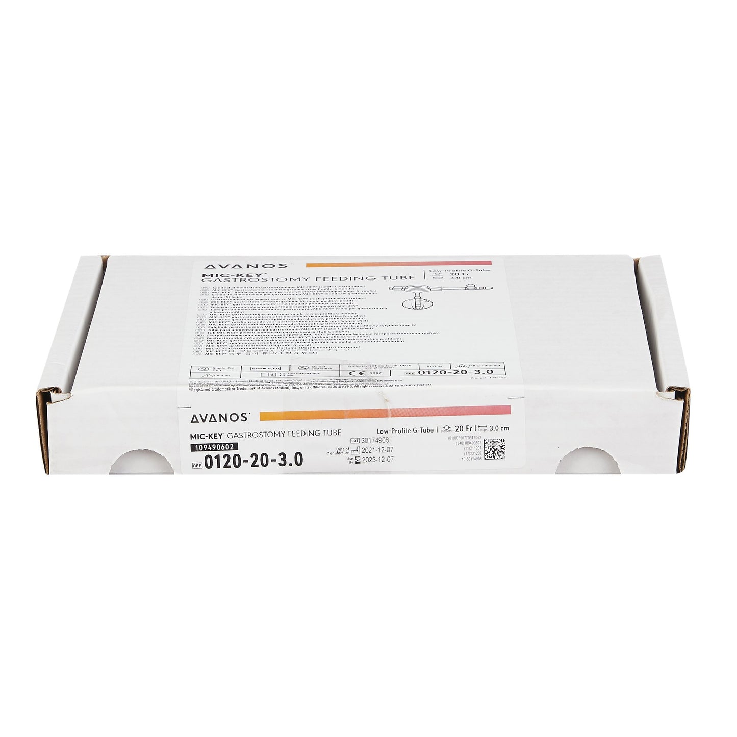 Mic-Key® Low Profile Gastrostomy Feeding Tube Kit, 20 Fr., 3 cm Tube