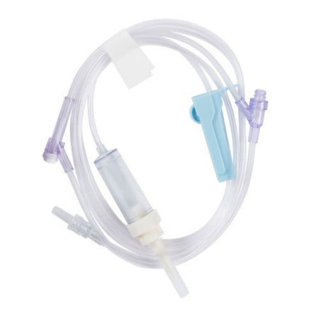 Amsino AMSafe Primary IV Administration Set, 10 Drops/mL Drip Rate, 83" Tubing, 2 Ports, 50/Case, AMS 108306