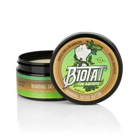 Biotat Numbing Tattoo Butter, 10g packet, 30g jar, or 100g jar