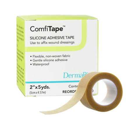 DermaRite 69250 ComfiTape Waterproof Medical Tape, DermaRite , Tan, 2" x 5 Yd
