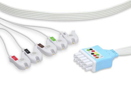 Cables and Sensors DLP-05AD-40AM-0100 Marquette Compatible, Disposable ECG Leadwire, 3', Each