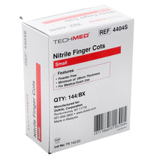 Dukal Nitrile Finger Cot, Pre-rolled, Small, 144/Box, Duk 4404S