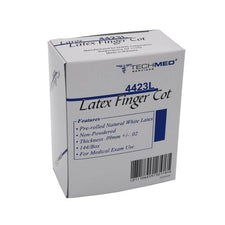 Dukal Latex Finger Cot, Pre-rolled, Large, 144/Box, Duk 4423L