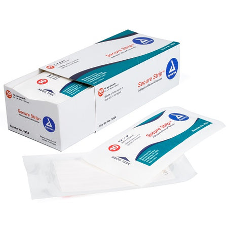 Dynarex 3524 SecureStrip Adhesive Wound Closure, Sterile, ¼" x 4", 50/box, DYN3524