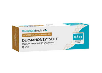 L-Mesitran Soft medical honey gel tube showing the formula with vitamins C and E and lanolin