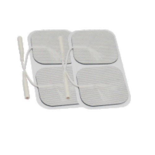 Compass Health Brands Tens Unit Electrodes, Economy Square Electrode, 2" x 2", Poly Bag, 4/Bag, E1P2020WC2