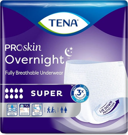Essity HMS 72427 Adult Absorbent Disposable Underwear, TENA ProSkin Overnight, Pull On