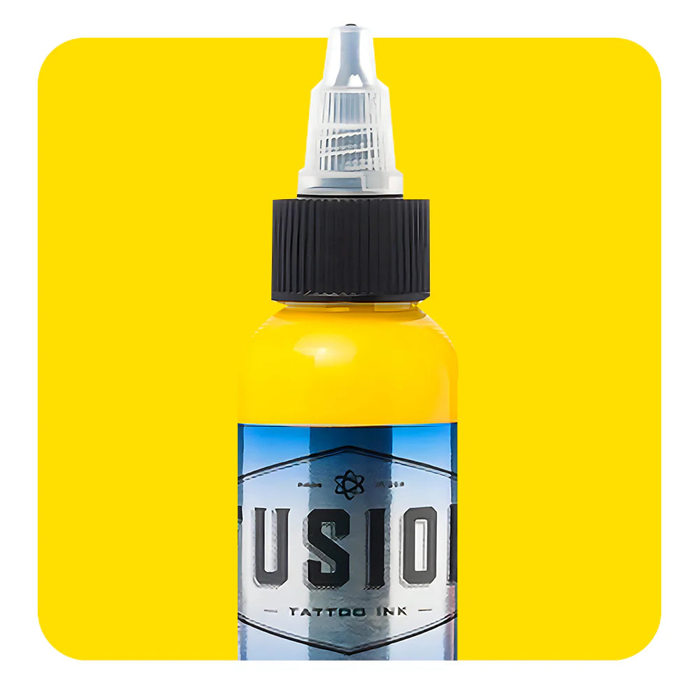 Fusion Atomic Yellow Tattoo Ink, 1oz, Each, Ink-Fusion_002-1oz