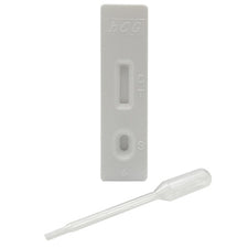 hCG women pregnancy test cassette, 4mm strip inside, 25mIU/ml, Sample: urine.