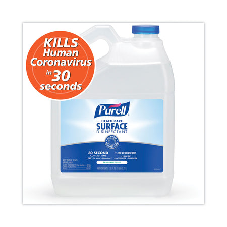 Gojo Purell Surface Disinfectant Cleaner, Alcohol Based, Manual Pour, Liquid, Unscented, NonSterile, 1gal Jug, Each, GOJ 4340