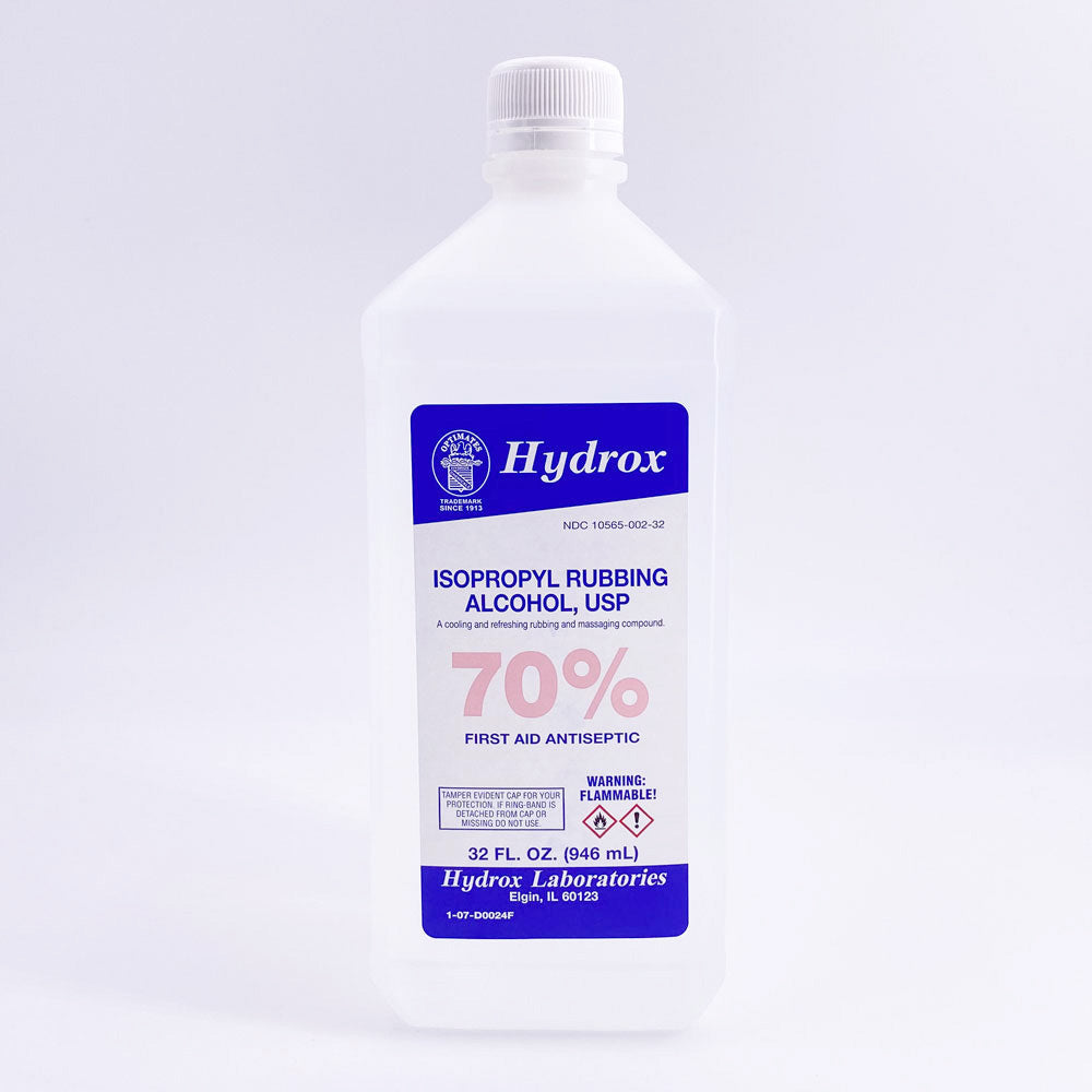 Hydrox Labs Isopropyl Rubbing Alcohol 70%, 32oz bottle, HDX D0024 by Hydrox Labatories product image