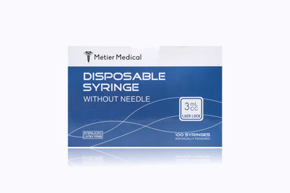 Metier General Purpose Syringe, 3 mL, Luer Lock, DSLL03, 100/Box by Metier product image - view 2