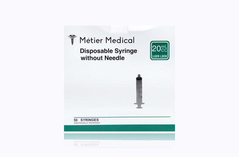 Metier General Purpose Syringe, 20 mL, Luer Lock, DSLL20, 50/Box by Metier product image - view 2