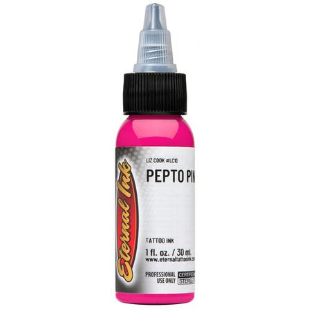 Eternal Ink Pepto Pink Liz Cook Color Tones Tattoo Ink, 1oz or 2oz, Each