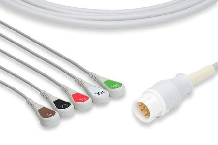Cables and Sensors M1977A Philips Compatible, Disposable Direct-Connect ECG Cable, 11', Each
