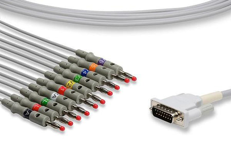 Cables and Sensors M2461A Philips Compatible, Direct-Connect EKG Cable, 10', Each