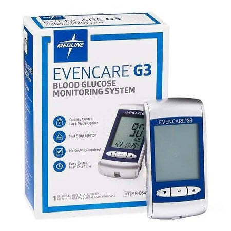 Medline EvenCare G3 Blood Glucose Meter, for Professional Use Only, Each, MPH3540 by Medline product image