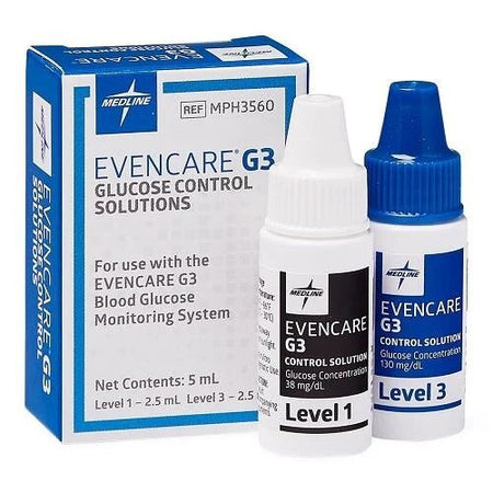 Medline EvenCare G3 System High/Low Control Solution, for EvenCare G3 Meter, 1/Box, MPH3560Z by Medline product image