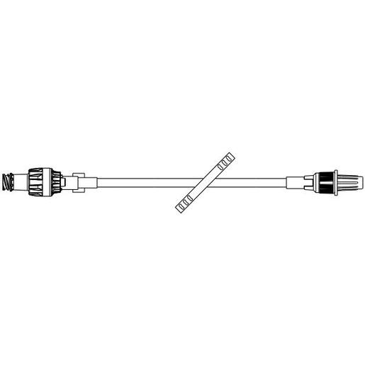 Baxter 7N8378 ONE-LINK standard-bore 7.6-inch IV catheter extension set with needle-free connector and retractable Luer lock