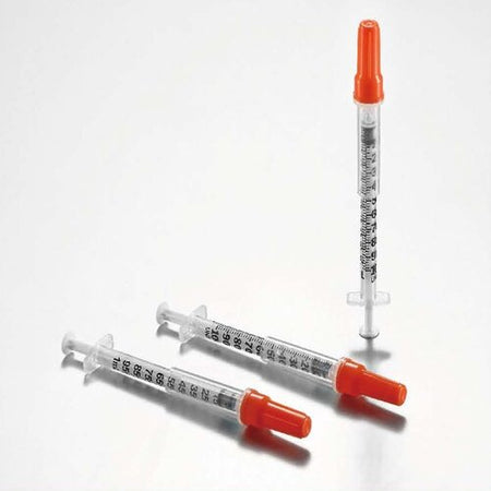 Medivena 2101 Insulin Safety Syringes 1mL, 29G x ½'', ONE-CARE, Green 100/bx