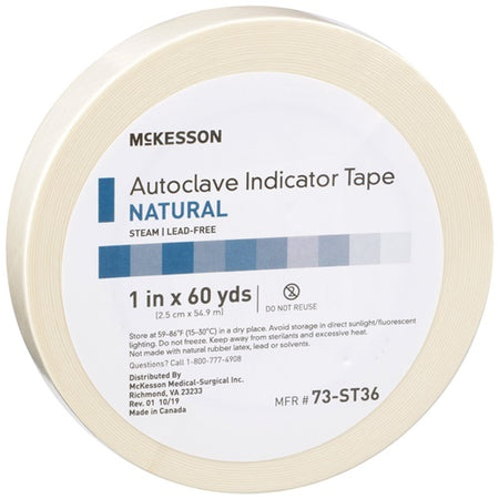 Steam Indicator Tape McKesson 73-ST36, 1 Inch X 60 Yard Steam, 1 Roll